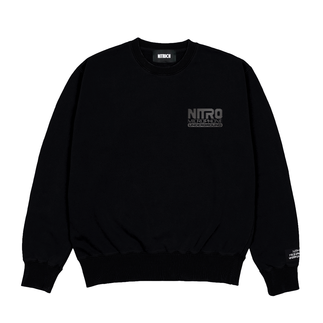 NMU Black Moon SWEAT CREW w/Sticker – NITRO MICROPHONE UNDERGROUND