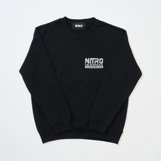 NMU LOGO KIDS SWEAT CREW BLACK/WHITE