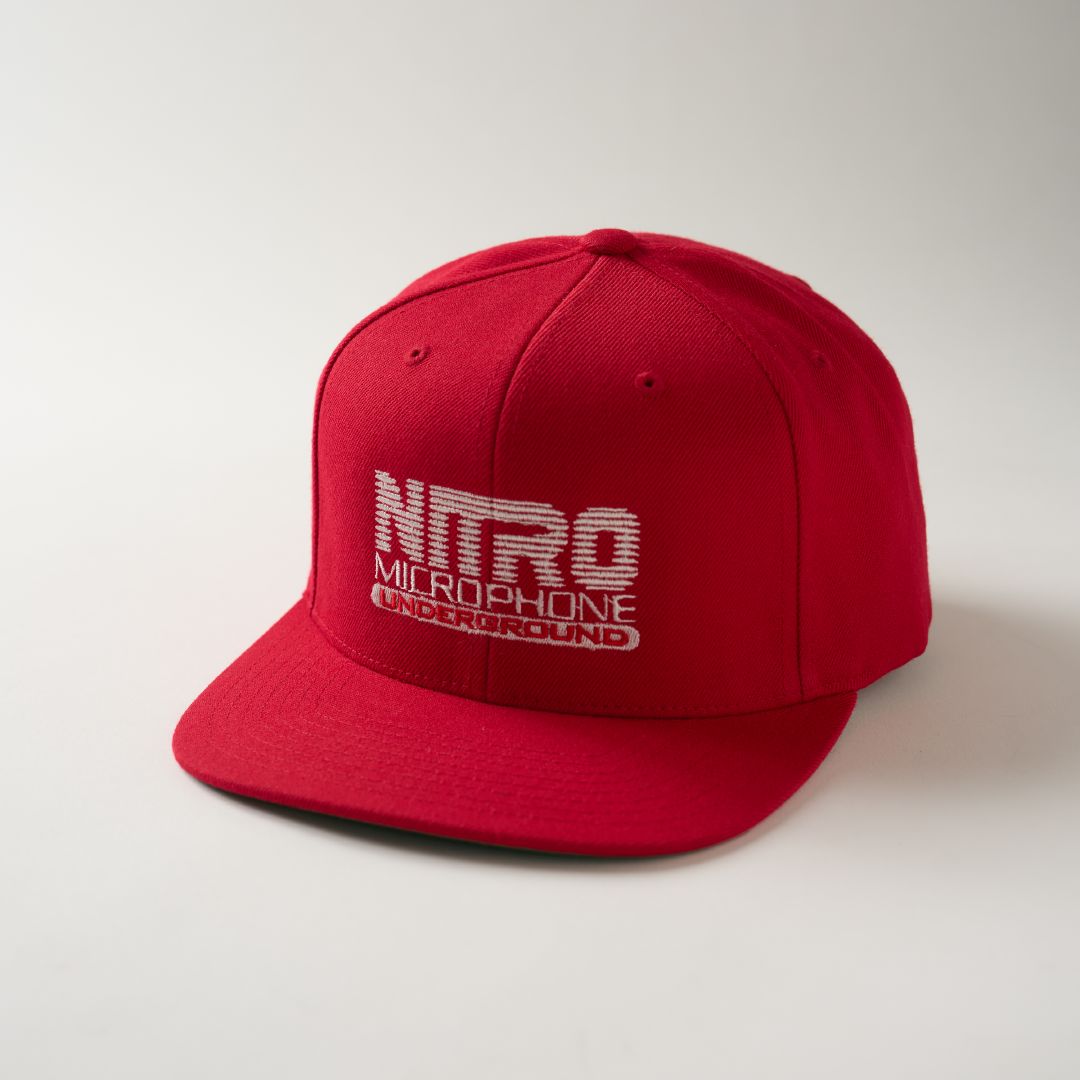 NMU LOGO FLAT VISOR SNAPBACK CAP（COLOR） / RED