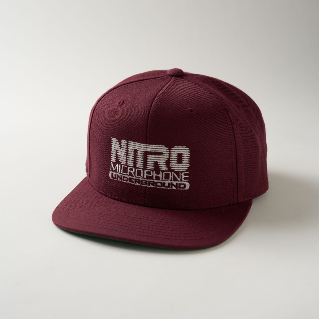 NMU LOGO FLAT VISOR SNAPBACK CAP（COLOR） / MAROON