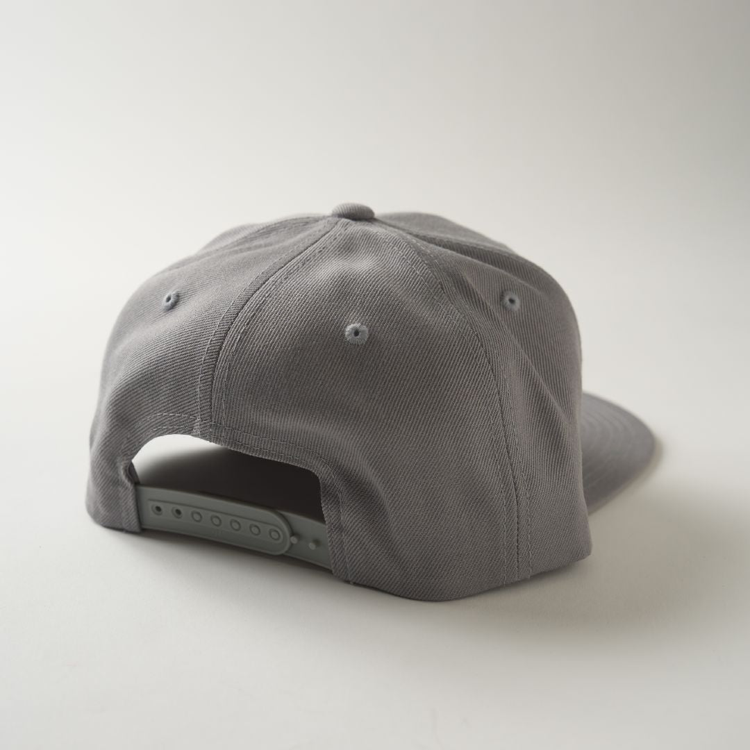NMU LOGO FLAT VISOR SNAPBACK CAP / SILVER