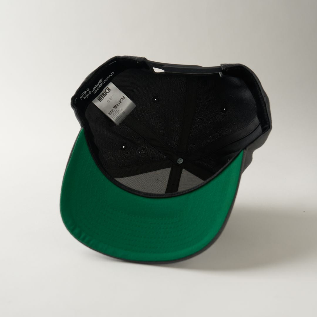 NMU LOGO FLAT VISOR SNAPBACK CAP / DK.GRAY
