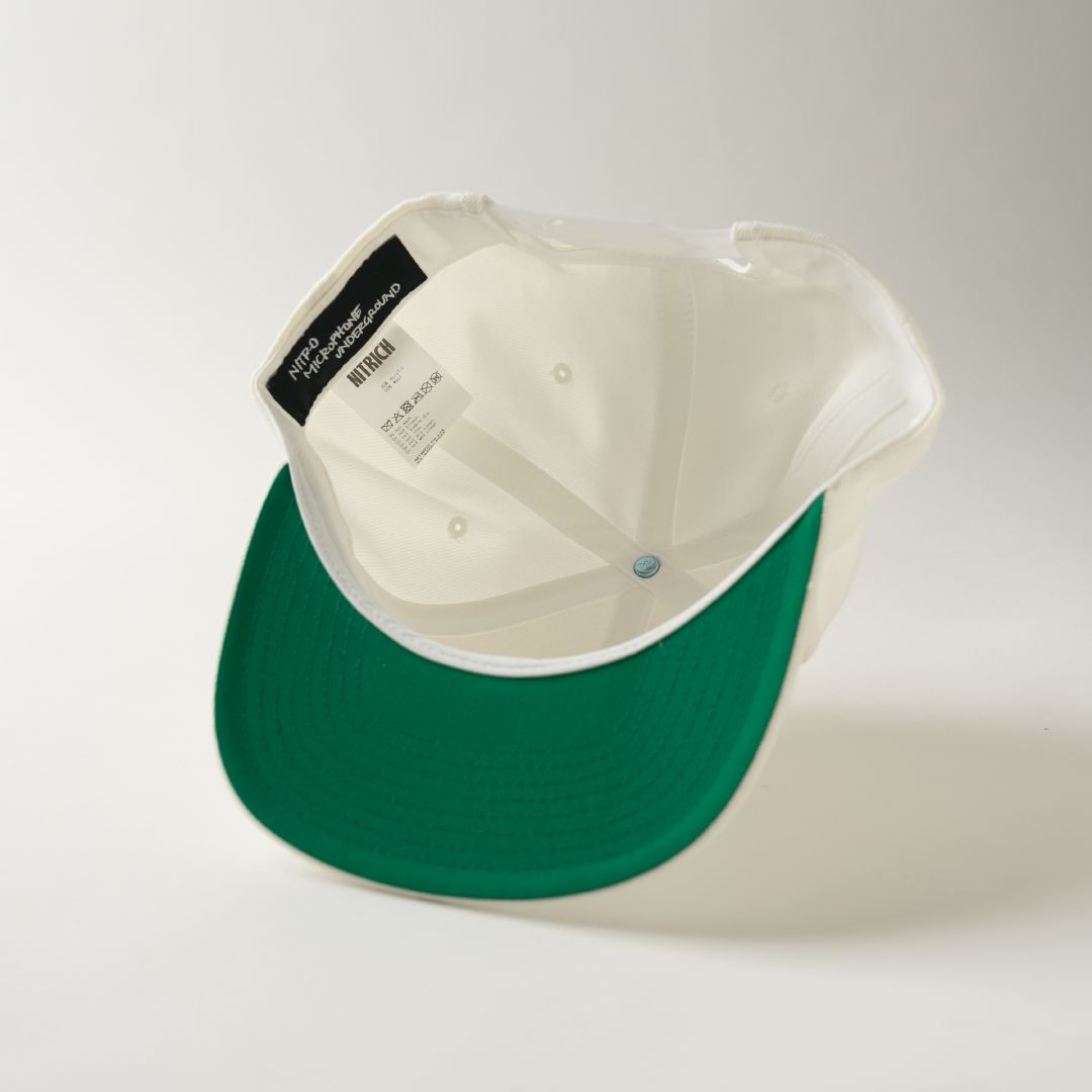 NMU LOGO FLAT VISOR SNAPBACK CAP / WHITE