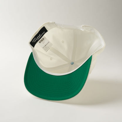 NMU LOGO FLAT VISOR SNAPBACK CAP / WHITE