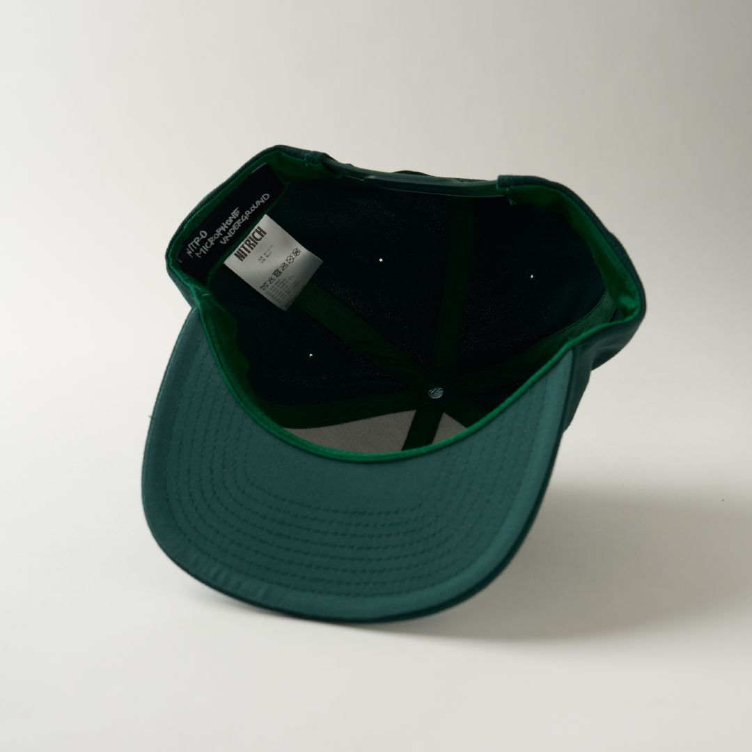 NMU LOGO FLAT VISOR SNAPBACK CAP（COLOR） / SPRUCE