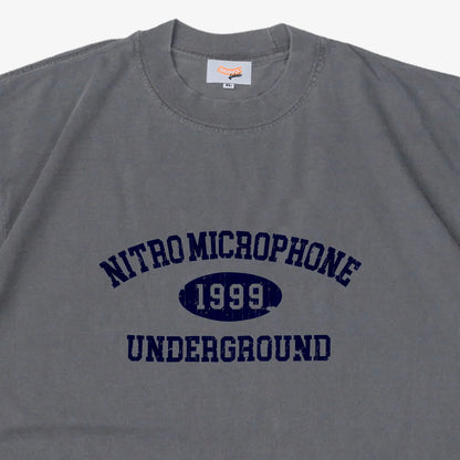 Raidback Fabric × Nitro Microphone Underground "90's Background" Pigment Dye Crack Ink Tee